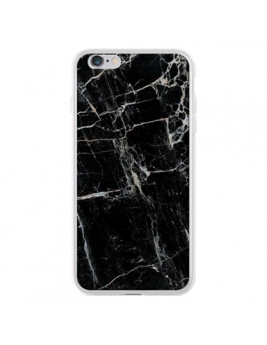 Coque iPhone 6 Plus et 6S Plus Marbre Marble Noir Black - Laetitia