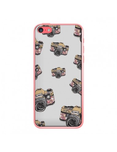 Coque iPhone 5C Appareil photo vintage Rose - Laetitia