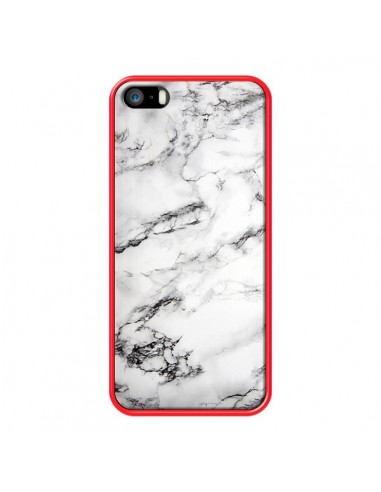 Coque iPhone 5/5S et SE Marbre Marble Blanc White - Laetitia