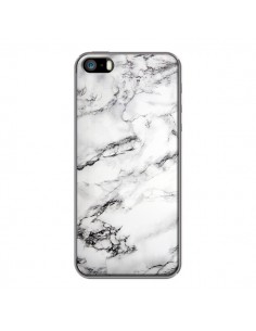 Coque iPhone 5/5S et SE Marbre Marble Blanc White - Laetitia 2