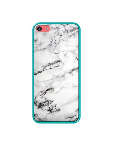 Coque iPhone 5C Marbre Marble Blanc White - Laetitia