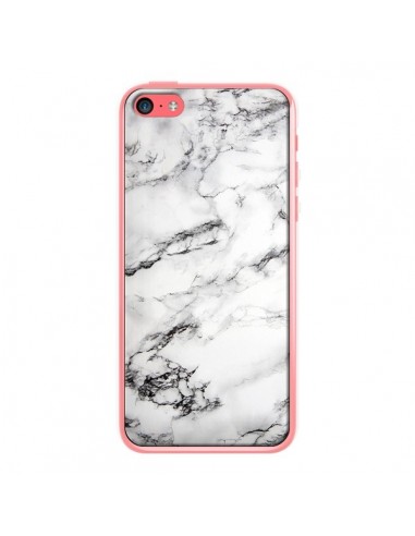 Coque iPhone 5C Marbre Marble Blanc White - Laetitia