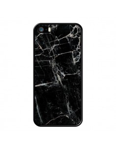 Coque iPhone 5/5S et SE Marbre Marble Noir Black - Laetitia