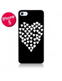Coque iPhone 5/5S et SE Coeur en coeurs blancs - Project M