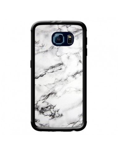 Coque Marbre Marble Blanc White pour Samsung Galaxy S6 - Laetitia