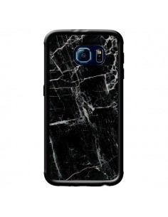 Coque Marbre Marble Noir Black pour Samsung Galaxy S6 -...