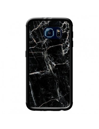 Coque Marbre Marble Noir Black pour Samsung Galaxy S6 - Laetitia