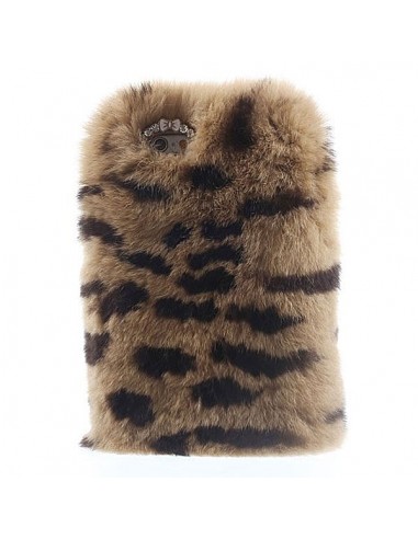 Coque en Fourrure Leopard Ultra Douce pour iPhone 6 et 6S (4,7")