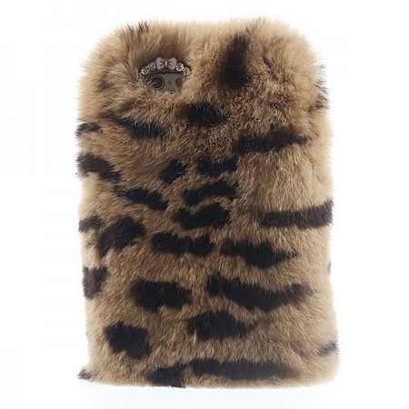 Coque en Fourrure Leopard Ultra Douce pour iPhone 6 et 6S (4,7")