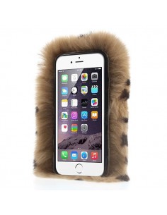 Coque en Fourrure Leopard Ultra Douce pour iPhone 6 et 6S (4,7") 2