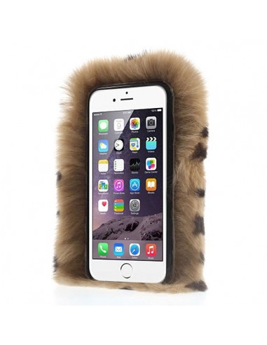 Coque en Fourrure Leopard Ultra Douce pour iPhone 6 et 6S (4,7")