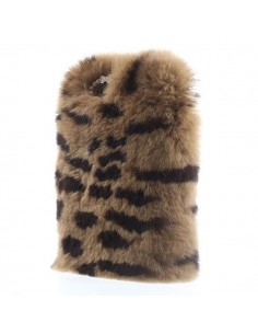 Coque en Fourrure Leopard Ultra Douce pour iPhone 6 et 6S (4,7")