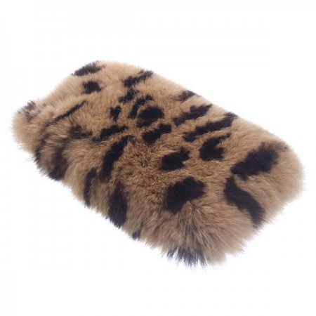 Coque en Fourrure Leopard Ultra Douce pour iPhone 6 et 6S (4,7")