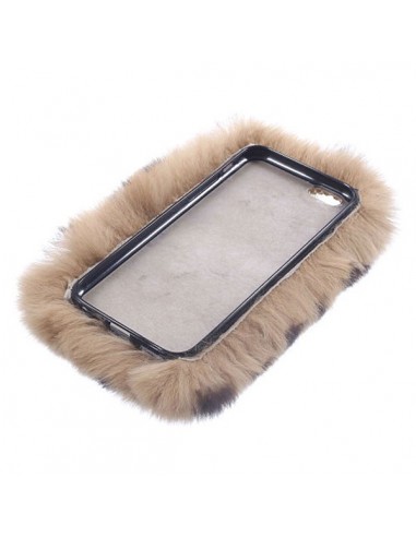 Coque en Fourrure Leopard Ultra Douce pour iPhone 6 et 6S (4,7")