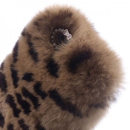 Coque en Fourrure Leopard Ultra Douce pour iPhone 6 et 6S (4,7")