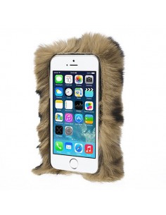 Coque en Fourrure Leopard Ultra Douce pour iPhone 5/5S 2