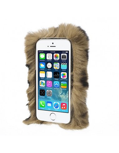 Coque en Fourrure Leopard Ultra Douce pour iPhone 5/5S