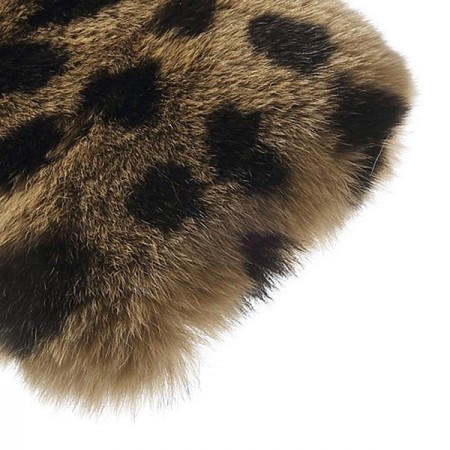 Coque en Fourrure Leopard Ultra Douce pour iPhone 5/5S