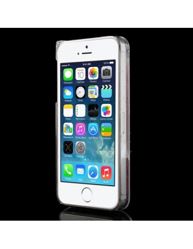 Coque Liquide avec Paillettes et Etoiles Rose pour iPhone 5/5S