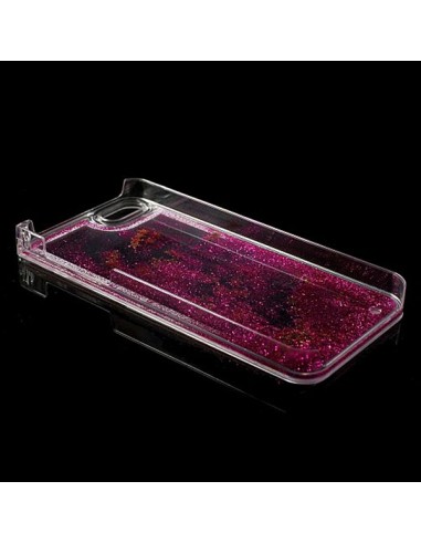 Coque Liquide avec Paillettes et Etoiles Rose pour iPhone 5/5S