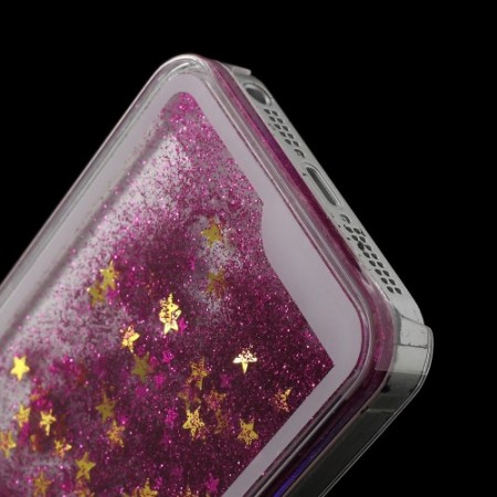 Coque Liquide avec Paillettes et Etoiles Rose pour iPhone 5/5S Coque Liquide avec Paillettes et Etoiles Rose pour iPhone 5/5S