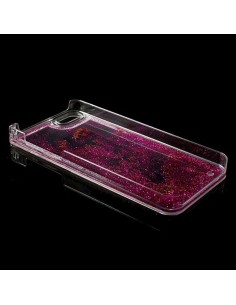Coque Liquide avec Paillettes et Etoiles Rose pour iPhone 5/5S 2