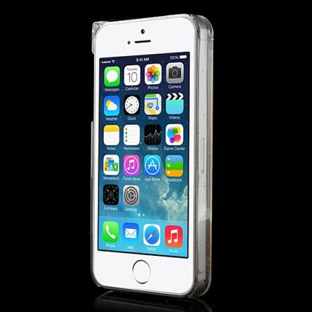 Coque Liquide avec Paillettes et Etoiles Doré pour iPhone 5/5S Coque Liquide avec Paillettes et Etoiles Doré pour iPhone 5/5S