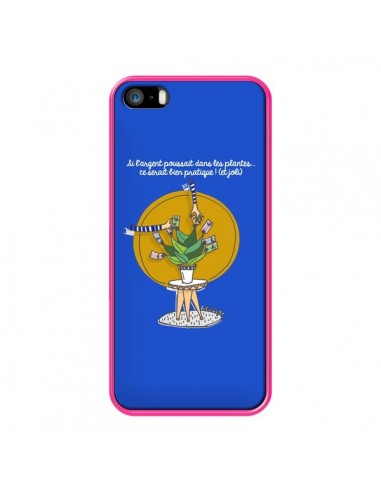 Coque iPhone 5/5S et SE L'argent ne pousse pas dans les plantes - Leellouebrigitte