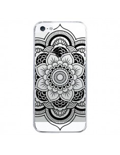 Coque iPhone 5/5S et SE Mandala Noir Azteque Transparente...