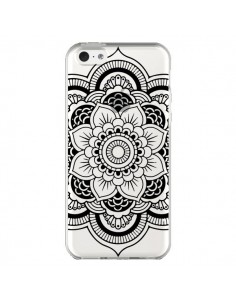 Coque iPhone 5C Mandala Noir Azteque Transparente - Nico