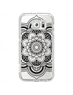 Coque Mandala Noir Azteque Transparente pour Samsung...