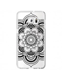 Coque Mandala Noir Azteque Transparente pour Samsung...