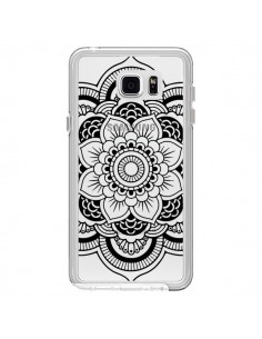 Coque Mandala Noir Azteque Transparente pour Samsung...