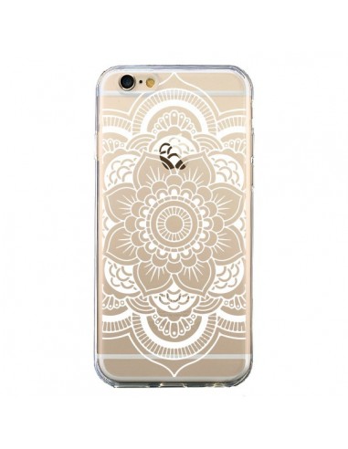 Coque iPhone 6 et 6S Mandala Blanc Azteque Transparente - Nico
