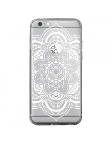 Coque iPhone 6 Plus et 6S Plus Mandala Blanc Azteque Transparente - Nico