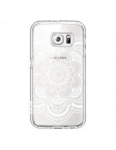 Coque Mandala Blanc Azteque Transparente pour Samsung...