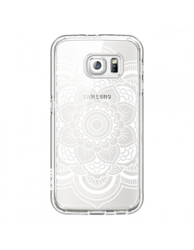 Coque Mandala Blanc Azteque Transparente pour Samsung Galaxy S6 - Nico
