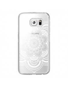 Coque Mandala Blanc Azteque Transparente pour Samsung...
