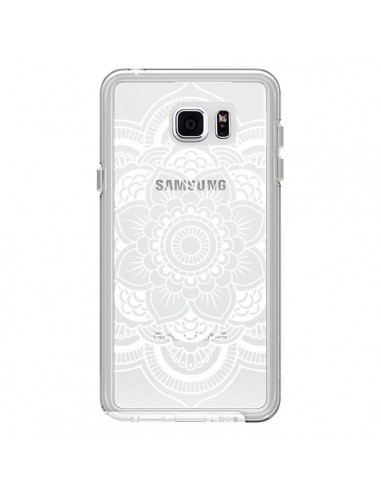 Coque Mandala Blanc Azteque Transparente pour Samsung Galaxy Note 5 - Nico