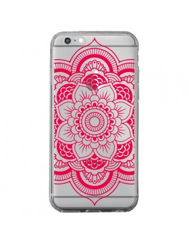 Coque iPhone 6 Plus et 6S Plus Mandala Rose Fushia Azteque Transparente - Nico