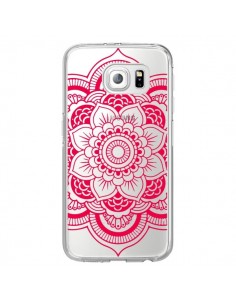 Coque Mandala Rose Fushia Azteque Transparente pour...