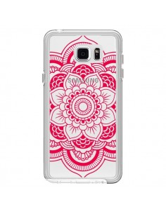 Coque Mandala Rose Fushia Azteque Transparente pour...