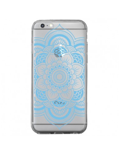 Coque iPhone 6 Plus et 6S Plus Mandala Bleu Azteque Transparente - Nico