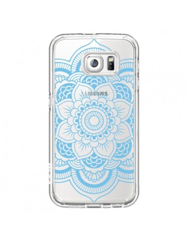 Coque Mandala Bleu Azteque Transparente pour Samsung Galaxy S6 - Nico