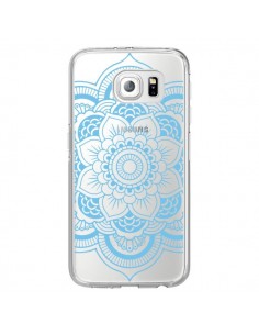 Coque Mandala Bleu Azteque Transparente pour Samsung...