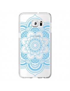 Coque Mandala Bleu Azteque Transparente pour Samsung...