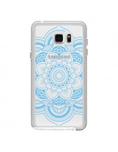 Coque Mandala Bleu Azteque Transparente pour Samsung...