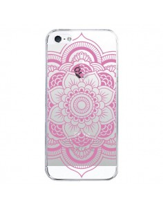 Coque iPhone 5/5S et SE Mandala Rose Clair Azteque...