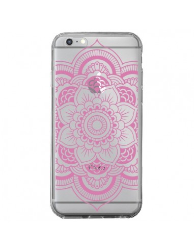 Coque iPhone 6 Plus et 6S Plus Mandala Rose Clair Azteque Transparente - Nico