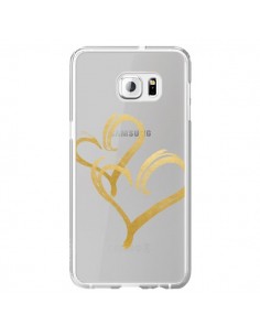 Coque Deux Coeurs Love Amour Transparente pour Samsung...